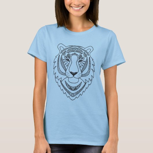 白インスパイア虎 Tシャツ (正面)