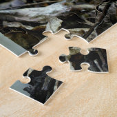 白インディアンパイプ幽霊花野花 ジグソーパズル (側面)