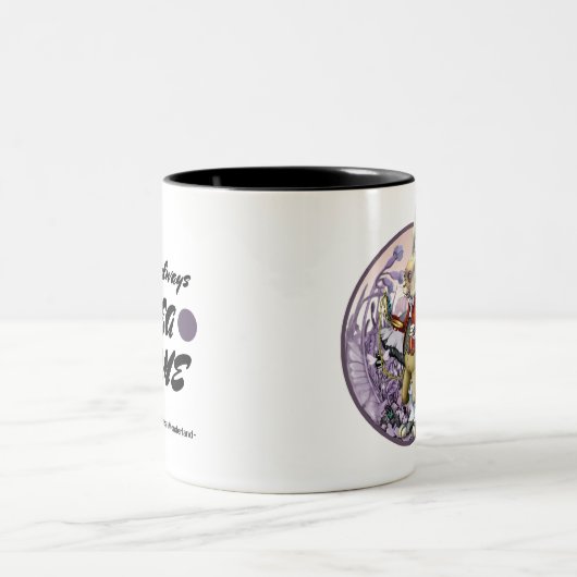 白ウサギ | "Alice in Wonderland"イースターマグ ツートーンマグカップ (中央)