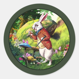 白ウサギ Alice in Wonderland Easter Stickers |アリス ラウンドシール