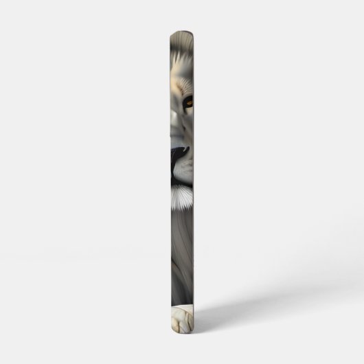 白エテ威厳のあるリアール白ライオン SAMSUNG GALAXYケース (左側面)