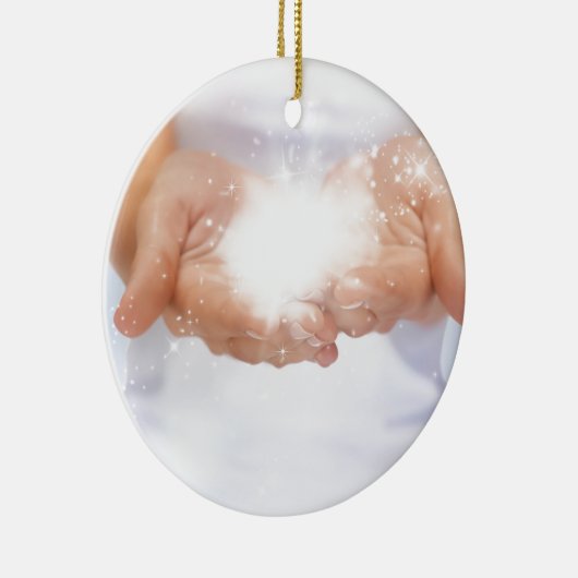 白エネルギー癒し手霊気ヒーラーシャーマン セラミックオーナメント (右)