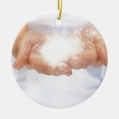 白エネルギー癒し手霊気ヒーラーシャーマン セラミックオーナメント (正面)