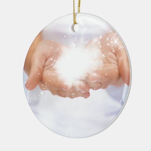 白エネルギー癒し手霊気ヒーラーシャーマン セラミックオーナメント (左)