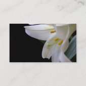 白エレガントいかわいらしユリの花 名刺 (裏面)
