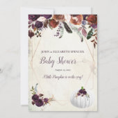 白エレガントいカボチャあなたの財布のゲームの中に何が 招待状 (裏面)