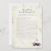 白エレガントいカボチャママのゲーム知ってる 招待状 (正面)