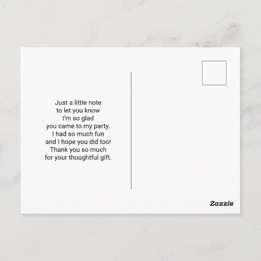 白エレガントいガウンonグレー – ありスタイリッシュがとう ポストカード (裏面)