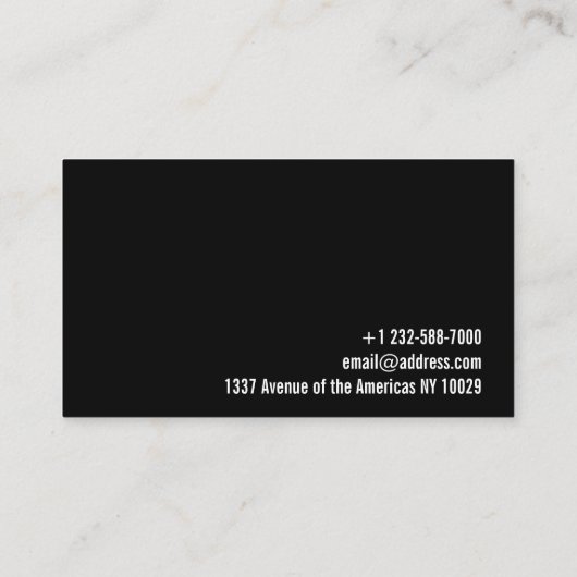 白エレガントいソーシャルメディアのアイコン黒い背景 名刺 (裏面)