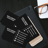 白エレガントいソーシャルメディアのアイコン黒い背景 名刺