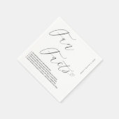 白エレガントいナプキンとおもしろいパーソナライズされたファクト スタンダードカクテルナプキン (角)