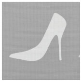 白エレガントいハイヒール靴モチーフ ファブリック (クローズアップ)