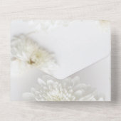 白エレガントいバラがフローラ夏結婚の花 オールインワン招待状 (裏面)