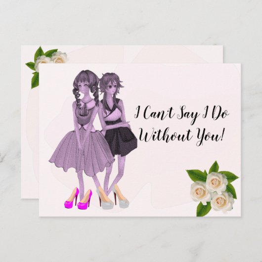 白エレガントいバラが私の花嫁ポストになるよ ポストカード (正面/裏面)