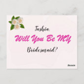 白エレガントいバラが私の花嫁ポストになるよ ポストカード (裏面)