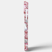 白エレガントいバラとピきらめくンク真珠 Case-Mate iPhoneケース (裏面 / 左)