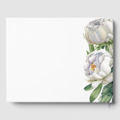 白エレガントいバラと牡丹結婚の ゲストブック (裏面)