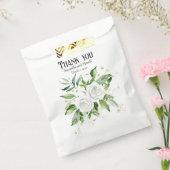 白エレガントいバラと赤ん坊の息結婚の フェイバーバッグ (封をした状態)