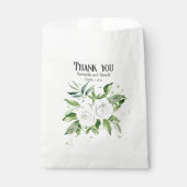 白エレガントいバラと赤ん坊の息結婚の フェイバーバッグ (正面)