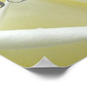 白エレガントいバラと銀結婚の歓迎 ポスター (角)