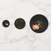 白エレガントいバラの仮装 コンフェッティ (正面)