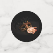 白エレガントいバラの仮装 コンフェッティ (スモール正面)