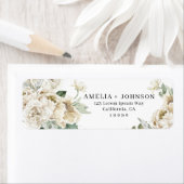 白エレガントいバラの花金ゴールド結婚緑 ラベル (インサイチュ)