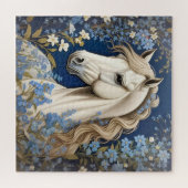 白エレガントいポニ忘れーとメノー ジグソーパズル (横)