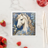 白エレガントいポニ忘れーとメノー スタンダードカクテルナプキン (インサイチュ)