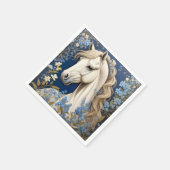 白エレガントいポニ忘れーとメノー スタンダードカクテルナプキン (角)