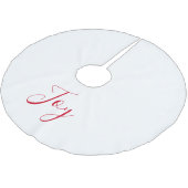 白エレガントい赤の喜び ブラッシュドポリエステルツリースカート (アングル)