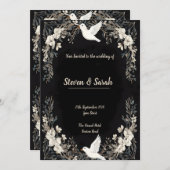 白エレガントい鳩とフローラ枠 シーズンカード (正面/裏面)