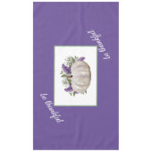 白エレガントかぼちゃ紫色のテーブルクロス テーブルクロス (正面)