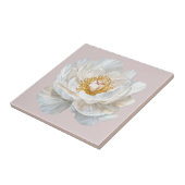 白エレガントく咲く牡丹フランスの国 タイル (側面)