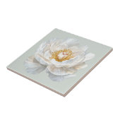 白エレガントく咲く牡丹フランスの国 タイル (側面)