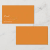 白エレガントとオレンジ結婚の詳細 エンクロージャーカード (正面/裏面)