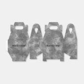 白エレガントとグレーのカスタム水色 フェイバーボックス (折り畳みなし)