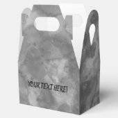 白エレガントとグレーのカスタム水色 フェイバーボックス (オープン)