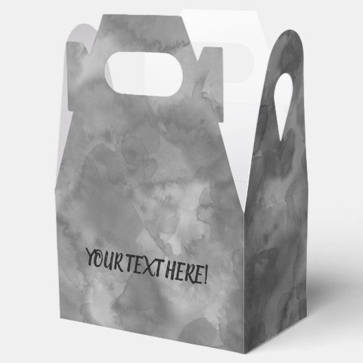 白エレガントとグレーのカスタム水色 フェイバーボックス (オープン)