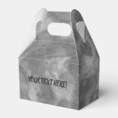 白エレガントとグレーのカスタム水色 フェイバーボックス (正面サイド)