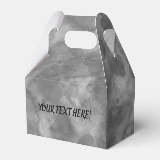 白エレガントとグレーのカスタム水色 フェイバーボックス (正面サイド)