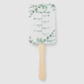 白エレガントとセージ ハンドファン (裏面)