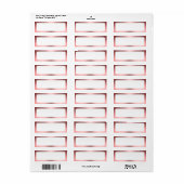 白エレガントとピンクのブラシ仕上げメタル縁ど外観 ラベル (フルシート)