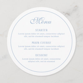 白エレガントとライトブルーの丸 メニュー