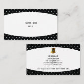 白エレガントと星空の背景 名刺 (正面/裏面)