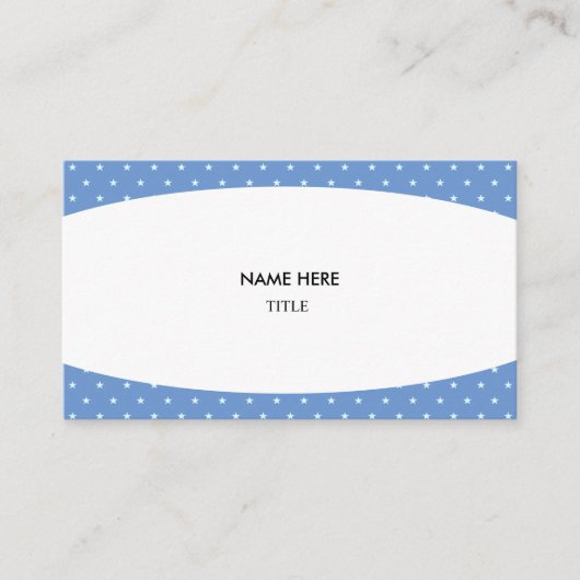 白エレガントと星空の背景 名刺 (正面)