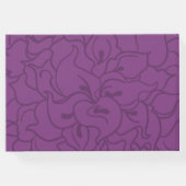 白エレガントと紫のカラユリの水色 ゲストブック (裏面)