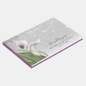 白エレガントと紫のカラユリの水色 ゲストブック (コーナー)