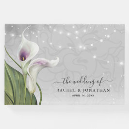 白エレガントと紫のカラユリの水色 ゲストブック