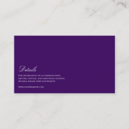 白エレガントと紫のスクリプ結婚ト詳細 エンクロージャーカード